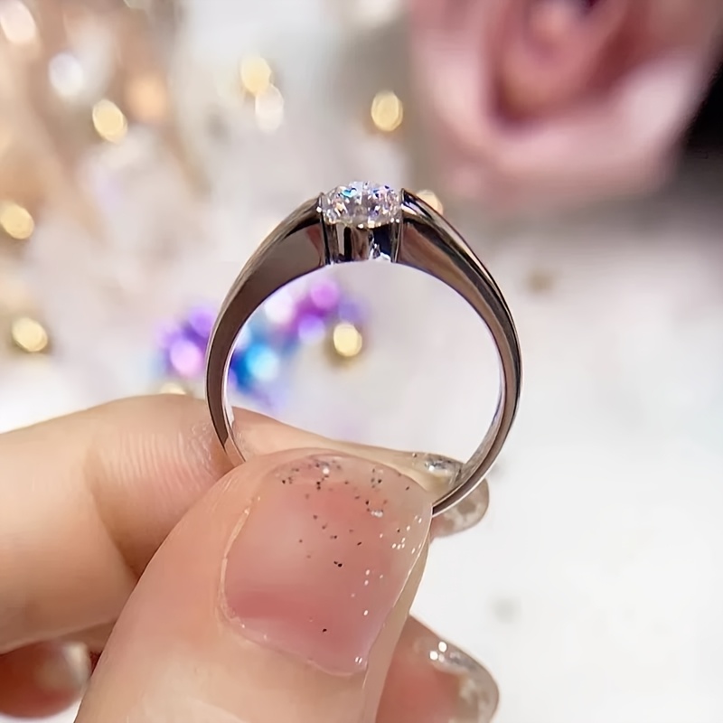 0.5CT Solitaire Stone Ring for Wedding Band Anniversary